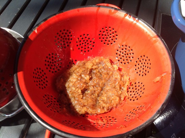 Onions reduced in volume after frying